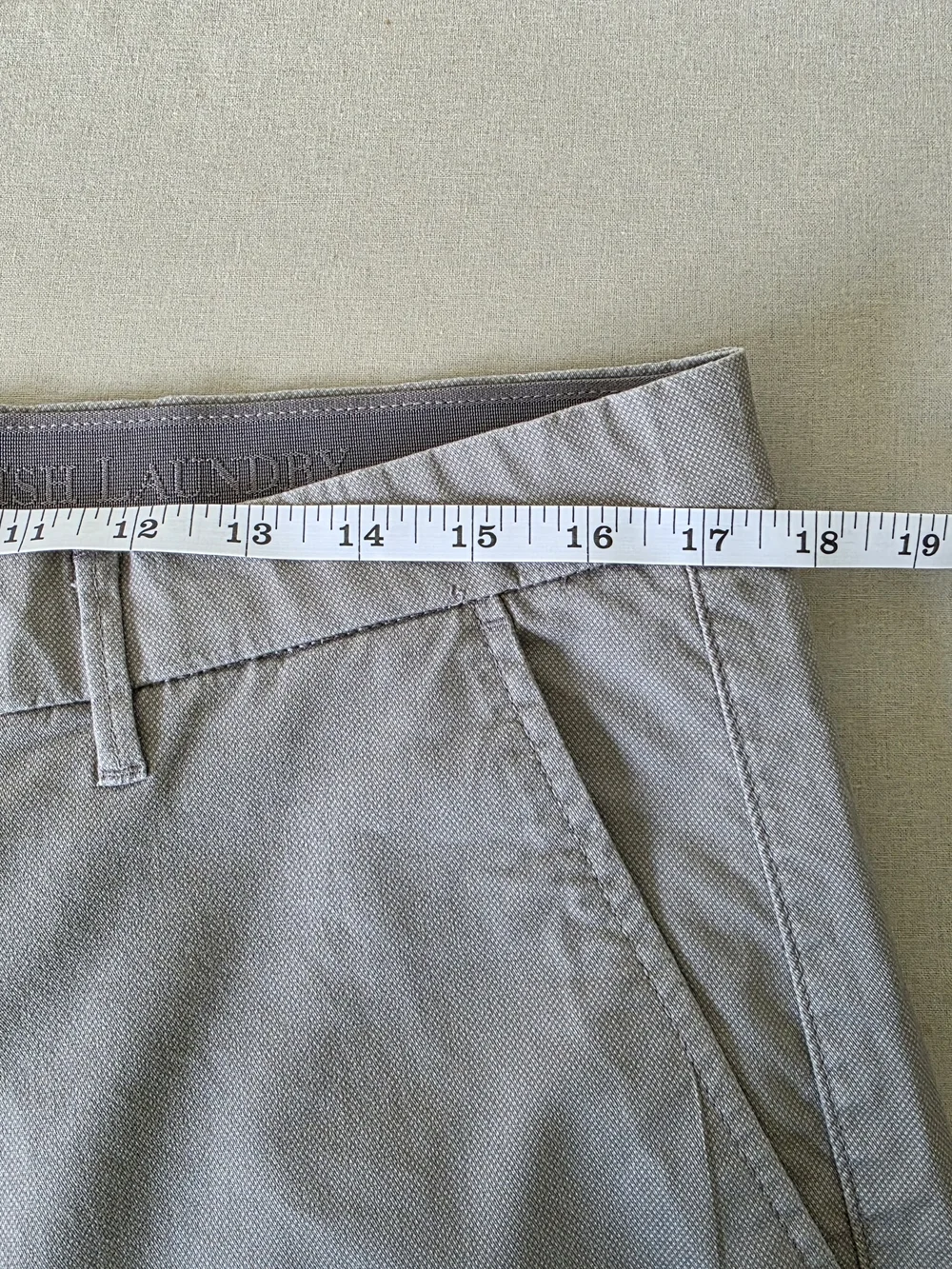English Laundry Men's Gray Chino Shorts Size 34 Stretch Casual Vacation Cotton